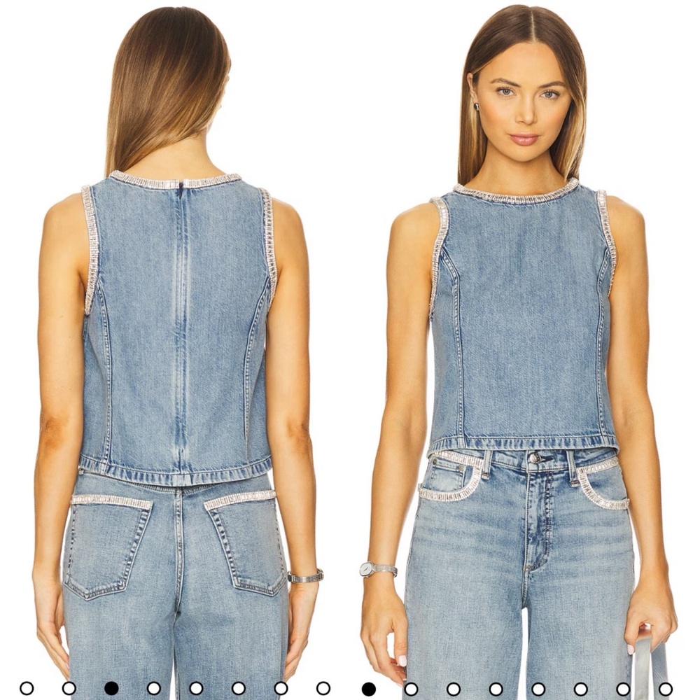 NWT Rag + Bone Ultra Featherweight Myla Top in Pacific Jewel Size Medium